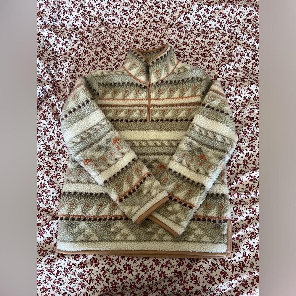 LL Bean's Sherpa Fleece Pullover size XS